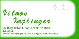 vilmos kajlinger business card